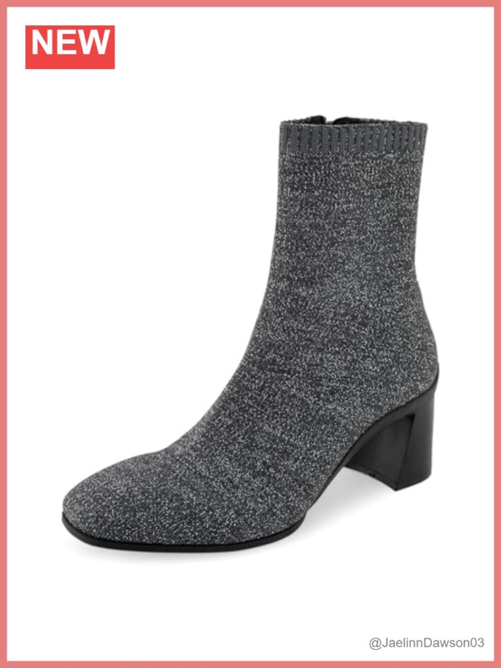 Women's Ankle Booties with Block Heel - Zip Closure Comfort